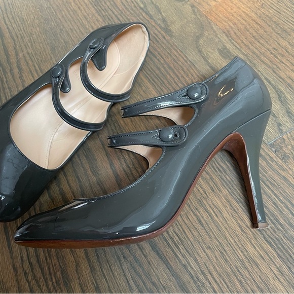 J. Crew Mona Mary Jane Pumps Heel Dark Gray Size 10 - Picture 13 of 13
